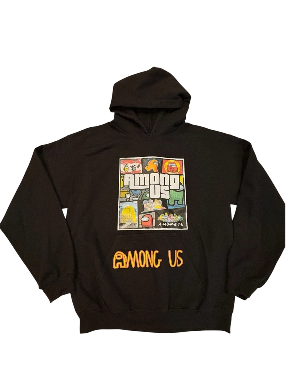 Among Us Gildan Black Graphic Hoodie M